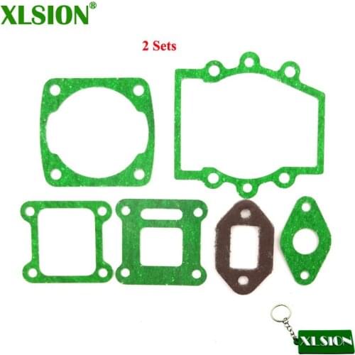 XLSION 2 sets Gasket For 2 Stroke 47cc 49cc Engine Chinese Minimoto Pocket Bike Mini Moto Dirt ATV Qaud Go Kart Baby Crosser