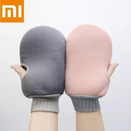 2 pieces Xiaomi Qualitell Shower Cleaning Gloves Bath Towel Gloves Labor-saving cleaning soft and comfortable Sponge Bath Ball