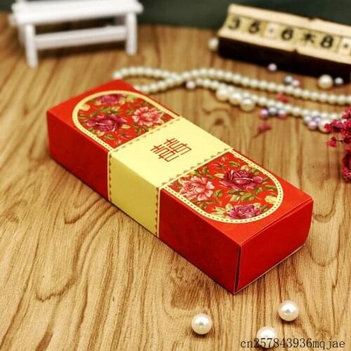 200pcs Chinese Double Hapiness Gift Boxes Flowers Candy Box Package Box Wedding Party Favors Decoration