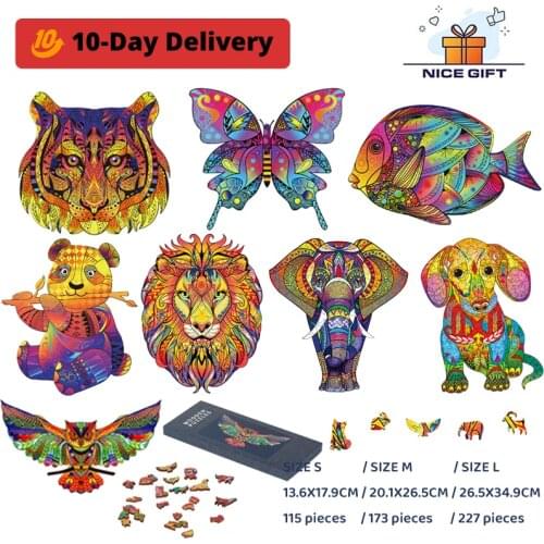 2021 New Eagle Puzzle 3D Wooden Puzzle Children Wooden DIY Crafts Animal Modeling Decompression Toys Classic Toys Wooden Puzzles