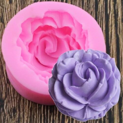 3D Rose Flower Silicone Mold Fondant Gift Decorating Chocolate Cookie Soap Polymer Clay Resin Baking Molds