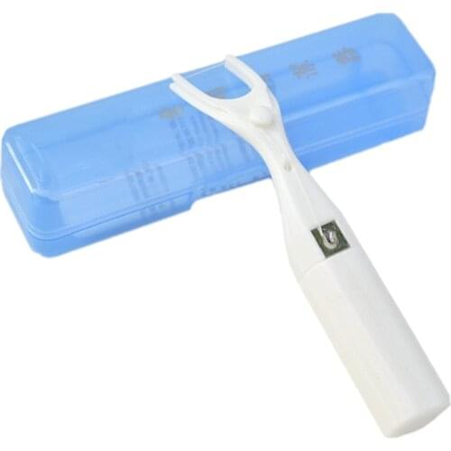 50m Ultra Thin Flat Wire Reusable Dental Floss Holder Plastic Giftbox Interdental Cleaner With 50m Flosses For Oral Hygiene
