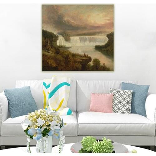 Citon Frederic Edwin Church《Niagara Falls (Horseshoe Falls)》Canvas Art Oil Painting Artwork Picture Wall Decor Home Decoration