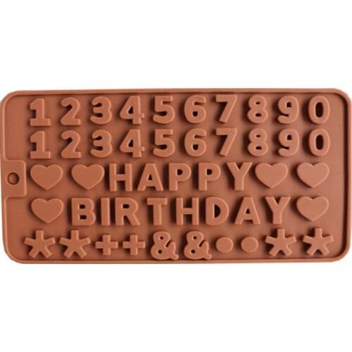 Birthday Cake Decoration Kitchen Dining Silicone Ice Cube Maker Mold Bake Tray Set Fondant Cookie Chocolate Pastry Mould -50