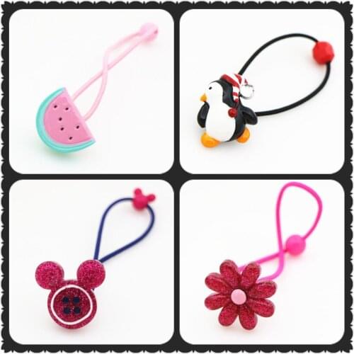 F06 Cute girl hair circle kid baby hair rope rubber band summer series hair accessories girl gift