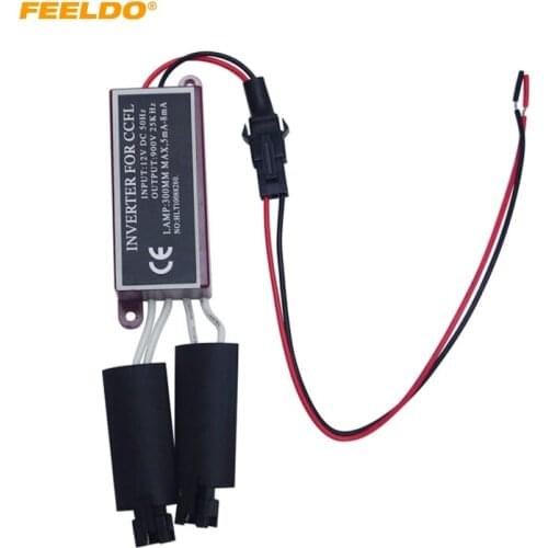 FEELDO 1Pc Car Auto Spares DC12V Inverter Ballast For CCFL Angel Eyes Light Halo Ring #AM5327