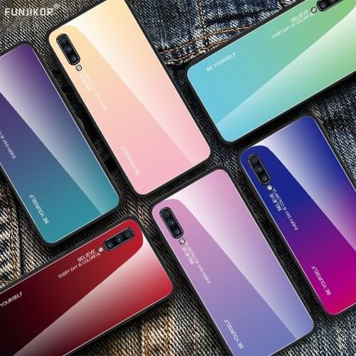 Gradient Tempered Glass Case For Samsung Galaxy A20E A10 A40 A50 A70 M31 S20S A30S A01 A11 A21S A31 A41 A51 A71 M11 M21 A52 A72