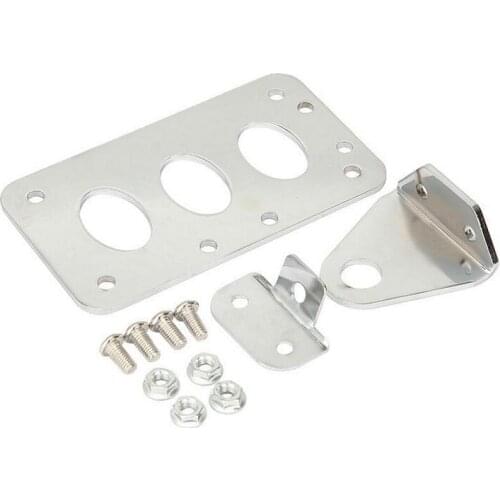 Chrome Side Mount Motorcycle License Plate Bracket Fit Harley Chopper Brake Tail Light Free Shipping