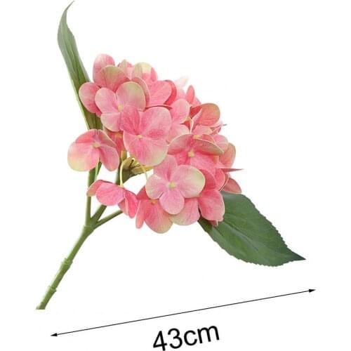 Artificial Flower Single Branch Will Not Wither 8 Color 3D Fake Hydrangea Wedding Home Decoration