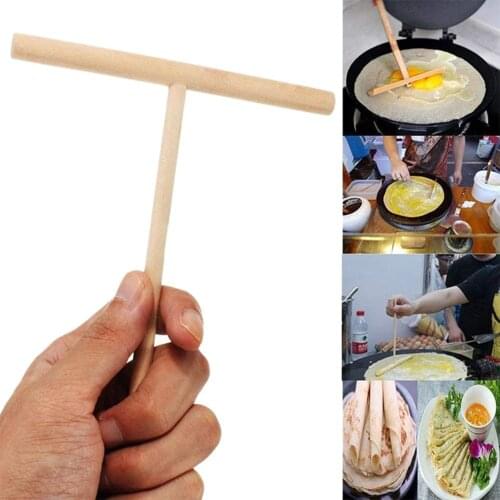 Chinese Crepe Maker Wooden Spreader Stick Pancake Batter Home Kitchen Tool Bar Supplies Tools Kit DIY Gadget S3
