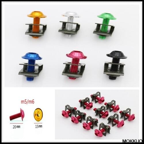 Motorcycle 6mm 5mm Screw Fairing BoltS Clip Nuts BOLT FOR KTM 125 Duke ABS 990 HONDA CB 1000 R CBR 600 RR 600 F