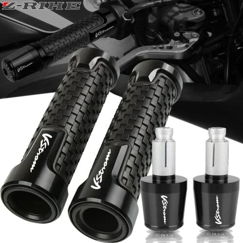 Motorcycle 22MM Handlebar Hand Grip Handle Bar End Cap Cover For SUZUKI V-Strom 250 650 1000 DL650 DL1000 DL250 Vstrom 2013-2018