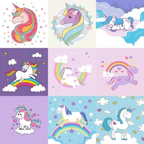 Mix Style Cartoon DIY Numbers Painting Kit Kids Image Paint By Numbers Hand Painted Unique Gift For Children Doctor 20x20cm