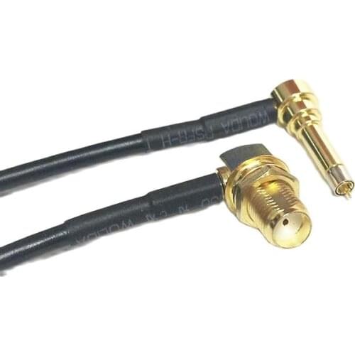 New Wireless Modem Wire SMA Female Jack nut Right Angle To MS156 Right Angle RG174 Cable 20CM 8" Pigtail Fast Ship