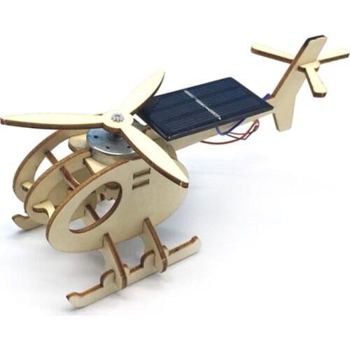 2020 New Drop Shop. 3D Assemble Solar Powered Wood Powered Helicopter Puzzle Wood Building Model Kit