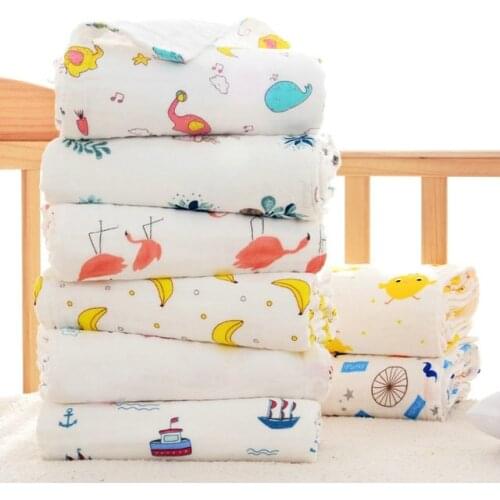 NEW 6 Layers Genuine Baby Blanket Baby Swaddle 100% Cotton 110*110CM Envelope Wrap Newborn Super Soft Kids Bedding Diaper 111902