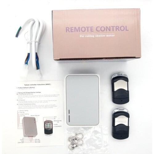 Smart Tubular Motor Opener Controller Wireless Garage Door Electric Door Remote Control Kit RF433mhz Receiver Emitter