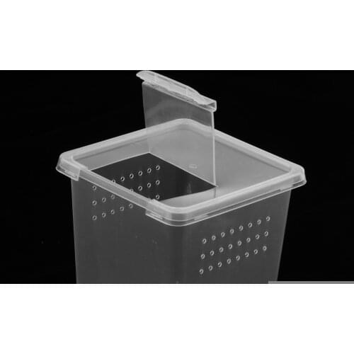 Reptile Spider Breeding Box Container Case Hatching Tank Plastic 8x8x11cm