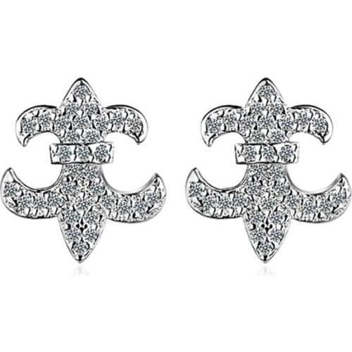 Cute Flower Paved Zirconia Crystal Earrings Stud Earrings for Women Gilrs Fashion Party Jewelry Gifts oorbellen brincos