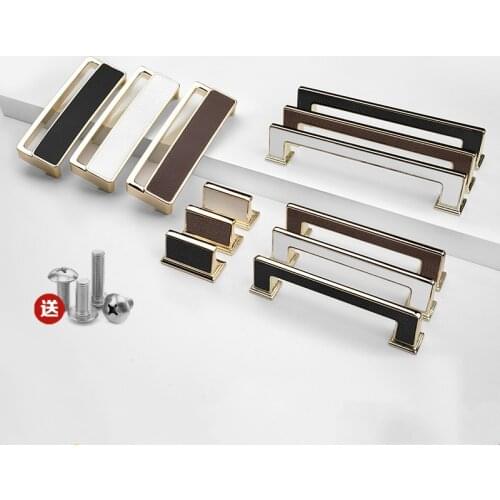 Modern Simple Handle Drawer Pulls Kitchen Cabinet Wardrobe Door Handles Drawer Knob Light Luxury Home Decoration Furniture