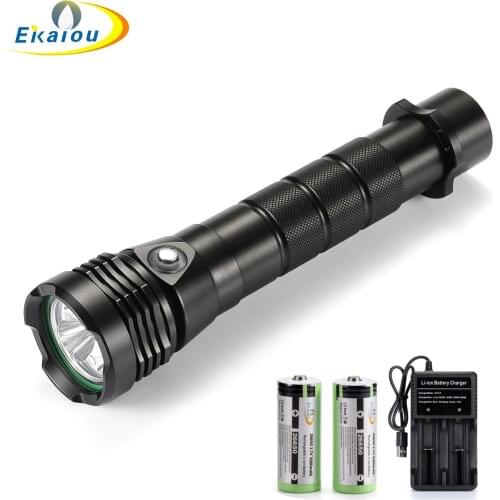 Professional scuba light 4500 lumen 3* XML L2 LED Waterproof Diving Flashlight Underwater dive Lamp 26650 Rechargeable Torch