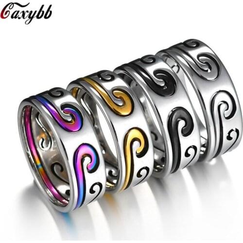 Creative Hollow Magic Spell Rings Set Couples Polished Sun WuKong Love Wedding Band Engagement Silver Color Jewelry Rings