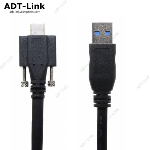 USB 3.1 Type-c Cable With screws locking USB-C 3.1 Type C For IDS Ximea Imaging Source Camera Machine Vision Industrial Camera
