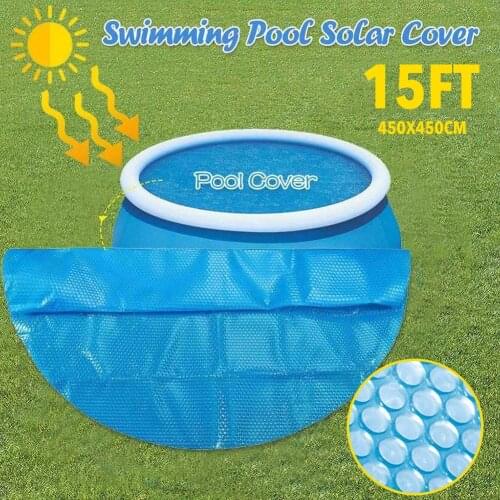 8/10/12/15 FT Swimming Pool Cover Protector PE Insulation Film Foot Above Ground Dustproof Blue Protection Pool Solar Cover Film