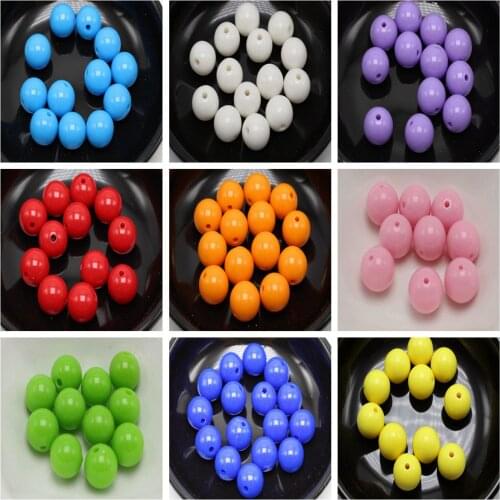 100 Bubblegum Color Acrylic Round Beads 10-12mm Smooth Ball Color for Choice