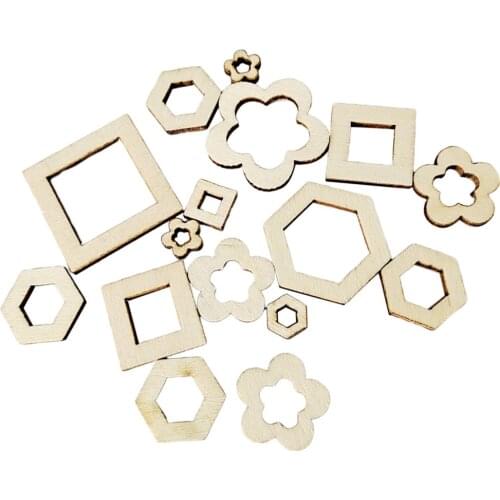 100Pcs Wood Pieces Disc Embellishments Crafts for Painting Hobbies Woodworking