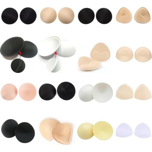 2pcs Sponge Swimsuit Breast Push Up Bra Padding Chest Enhancers Bra Foam Insert Chest Cup Women Intimates Accessories