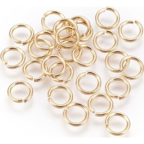 300pcs Long-Lasting Plated Brass Open Jump Rings Golden Color DIY Jewelry Findings 3mm 4mm 5mm 6mm