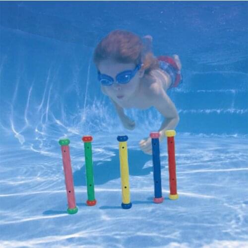 5pcs Funny Toys Underwater Swimming Pool Diving Sticks Toys Water Toys Summer Game Diving Rods For Kids