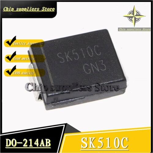 50PCS) SK510C DO-214AB 5A 100V Schottky diode 100% New and original
