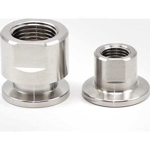 KF16 304 Stainless Steel Female Thread Adapter Vacuum Flanges Fitting Female Screw Thread Female PT Pipe Threads