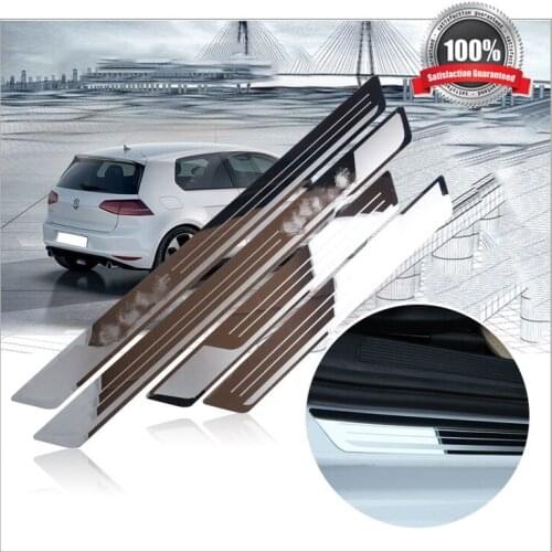 Car Decoration Accessorise Stainless Stee Door Sill Scuff Plate fit for Volkswagen Golf 6 Golf 7 2010-2020 dual tone door sills