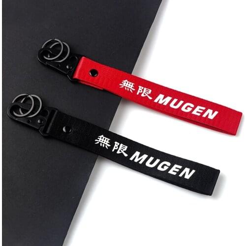 Car Styling Mugen webbing key chain Key Ring for Honda Odyssey CRV City Jade Civic keychain car accessories