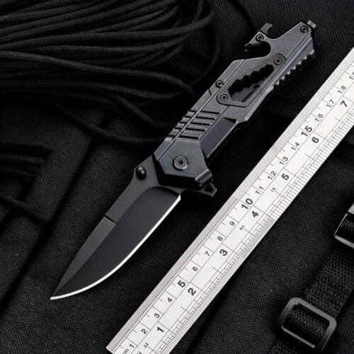 Free Shipping Multi Function Camping Folding Knife Bottle Opener Glass Breaker Survival Outdoor Hunting EDC Rescue Tool