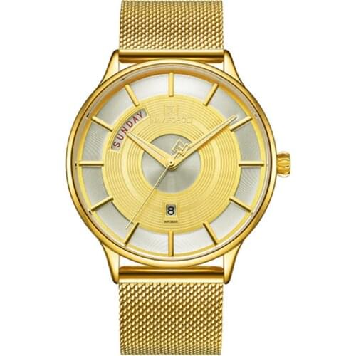 NAVIFORCE Top Brand Watches Men Quartz Watches Mans Steel Watch Male Blue Wristwaches Drop Shipping Wholesale Relogio Masculino