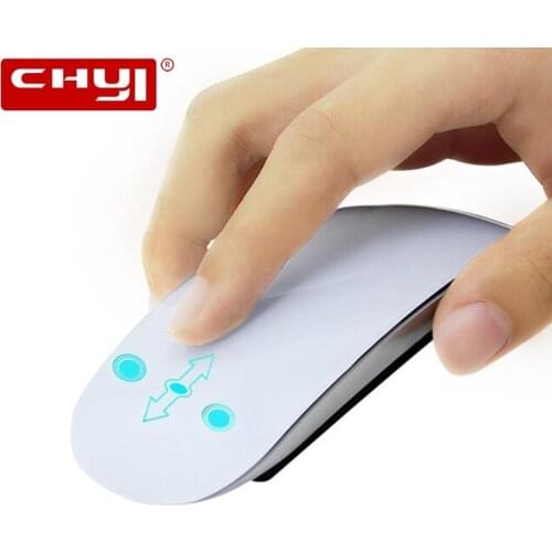 2.4Ghz Wireless Mouse Ultra-thin Arc Touch Mouse 1600 DPI Ergonomic Gamer Mice White USB Optical Mause with Mouse Pad For Laptop