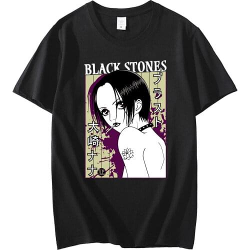 Fashion Men Women T Shirts Manga Nana Osaki Short Sleeves Cotton Tshirt Streetwear T-shirt Japanese Anime Harajuku Tee Tops