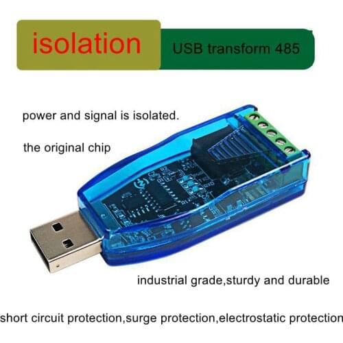 Isolated industrial-grade USB to RS485 communication module TVS protection Short circuit protection automatic flow CH340E