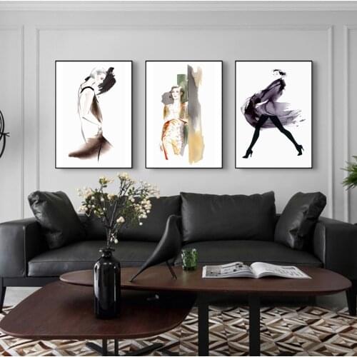 Beautiful Abstract Qualities Woman Graffiti Poster Canvas Print Painting Wall Art Living Room Home Decoration