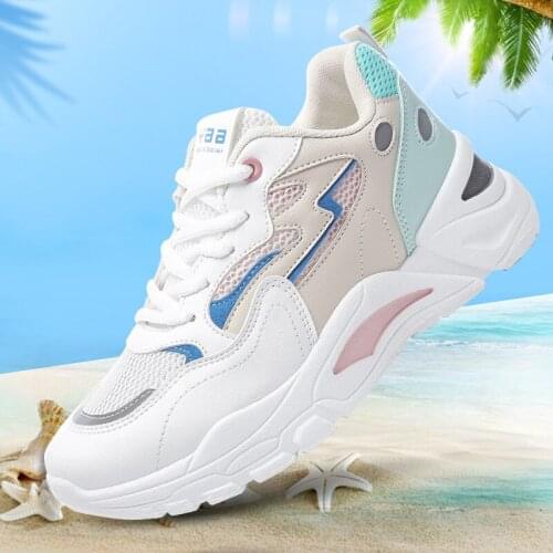 Daddy Shoes Female Ins Tide 2021 Summer New Casual Hollow Single Mesh Sports Shoes Breathable Travel Shoes