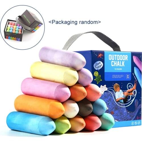 20pcs Outside Driveway Easy Grip Children Educational Dust Free Painting Supplies Outdoor Jumbo Sidewalk Chalk For Kids Toddlers
