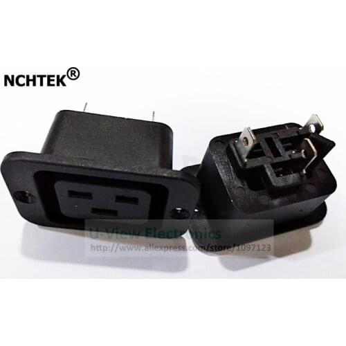 NCHTEK 16A 250V Multifunctional IEC 320 C19 3Pin Female AC Power Industrial Electrical Socket Plug/Free DHL Shipping/200PCS