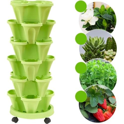 New Multi-layer Combination Flower Pot Fruits Balcony Planting Pot Green Plants Organizer Flower Pot Holder Home Decoration