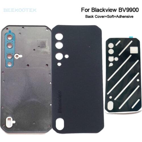 New Original Blackview BV9900 Cellphone Battery Cover Back Soft Cover Adhensive Panel Case Parts For Blackview BV9900 Pro Phone