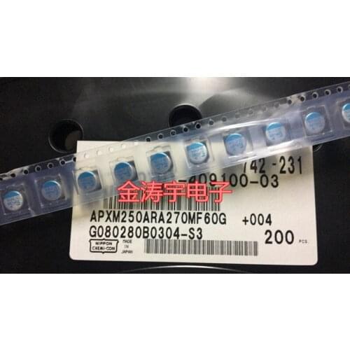 Original New 100% SMD solid capacitor 25V27UF 6.3X6 APXM250ARA270MF60G (Inductor)