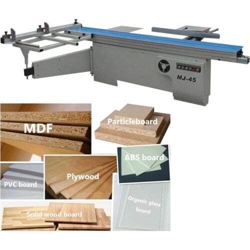 Panel saw sliding table saw machine cutting ABS board, organic glass and solid wood